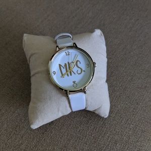 White and Gold Mrs. Watch
